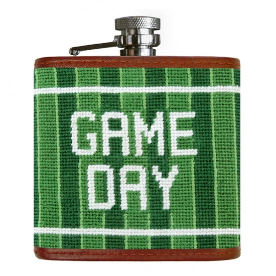 Game Day Needlepoint Flask