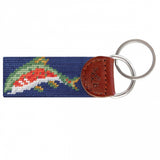 Rainbow Trout Needlepoint Key Fob