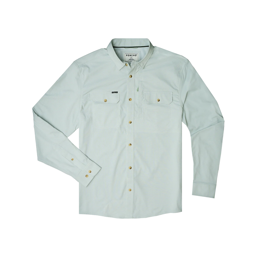 The Topwater Original Long Sleeve - Turf Green Microcheck