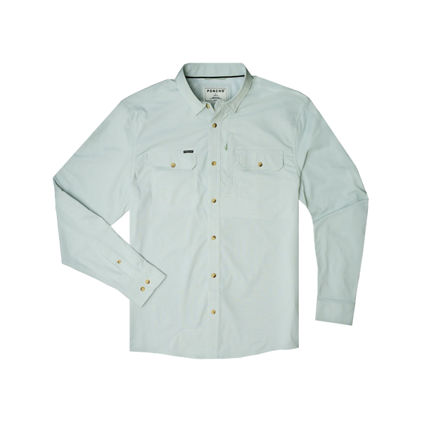 The Topwater Original Long Sleeve - Turf Green Microcheck