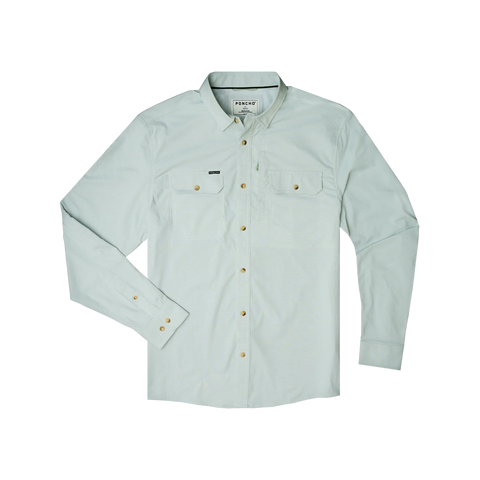 The Topwater Original Long Sleeve - Turf Green Microcheck