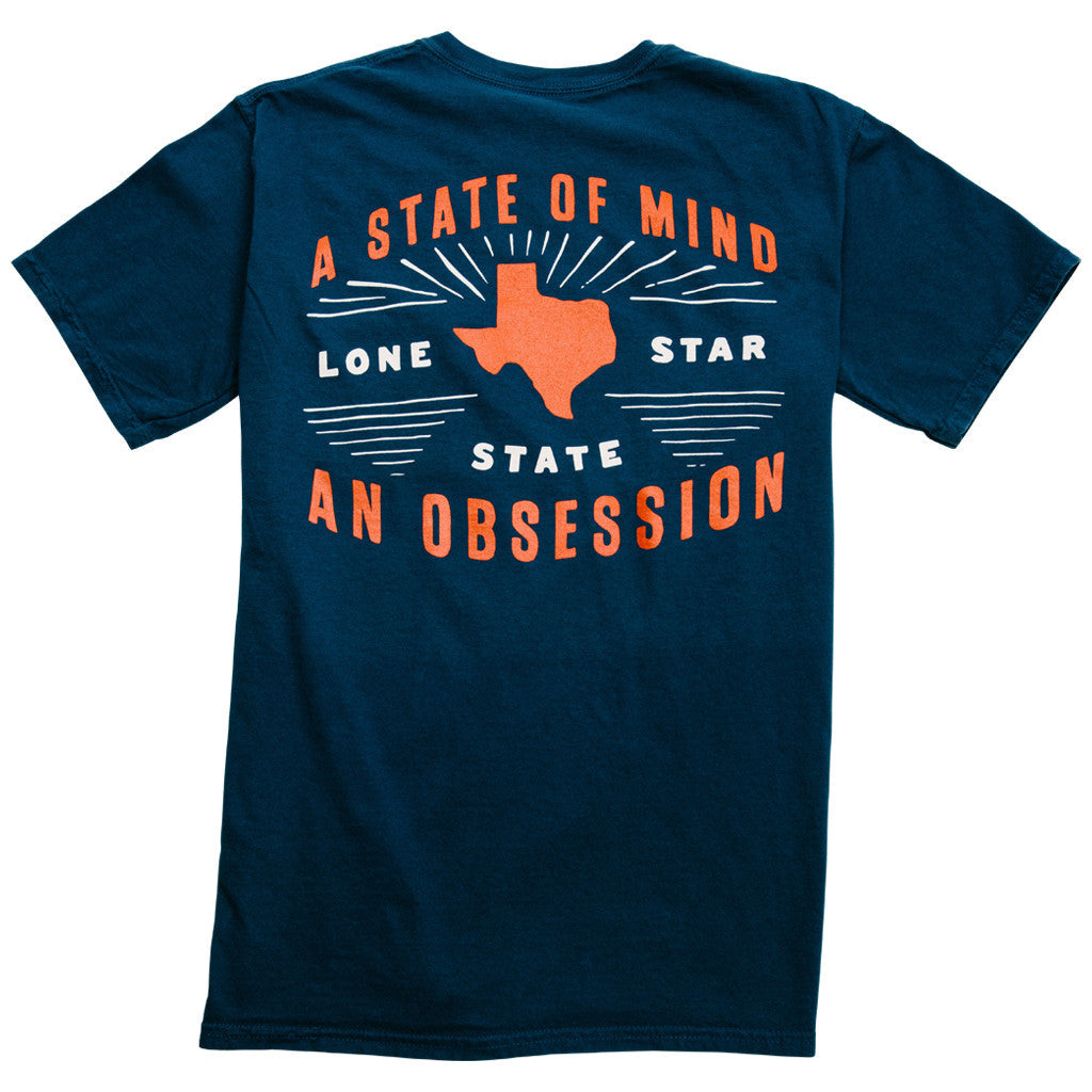 Texas State of Mind Pocket T-Shirt - Navy