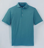Edward Stripe Performance Polo - Luxe Blue / Evergreen