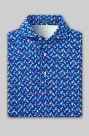 Rollins Performance Polo - Navy/Luxe Blue