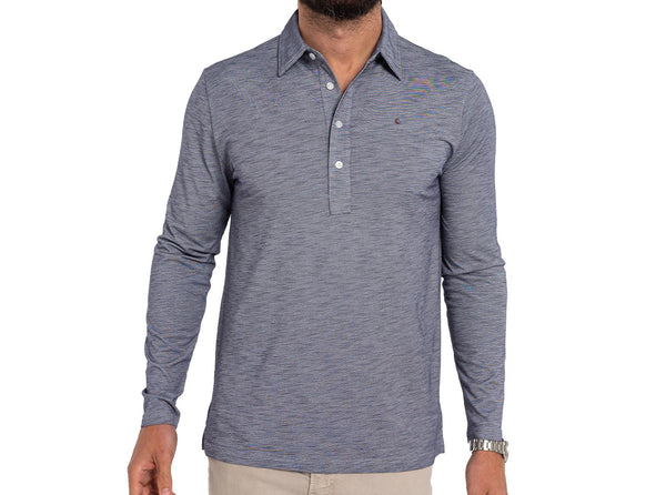 Long Sleeve Range Polo - Sapphire Blue