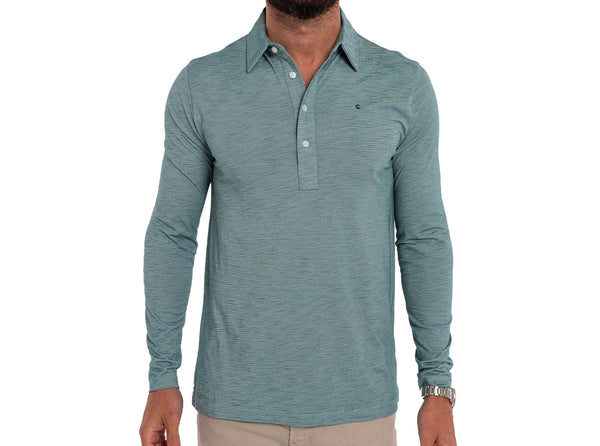 Long Sleeve Range Polo - Mountain Spring