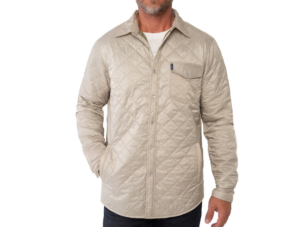 Quilted Shacket - Stone