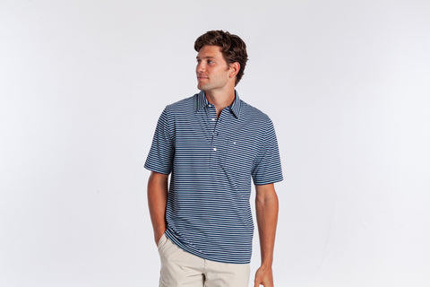 Performance Players Shirt - Navy Duval Stripe