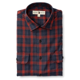 Rigsby Plaid Performance Flannel Shirt - Navy