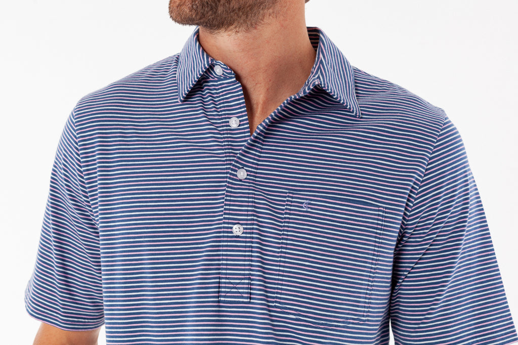 Stretch Players Shirt - Stewart Stripe Navy