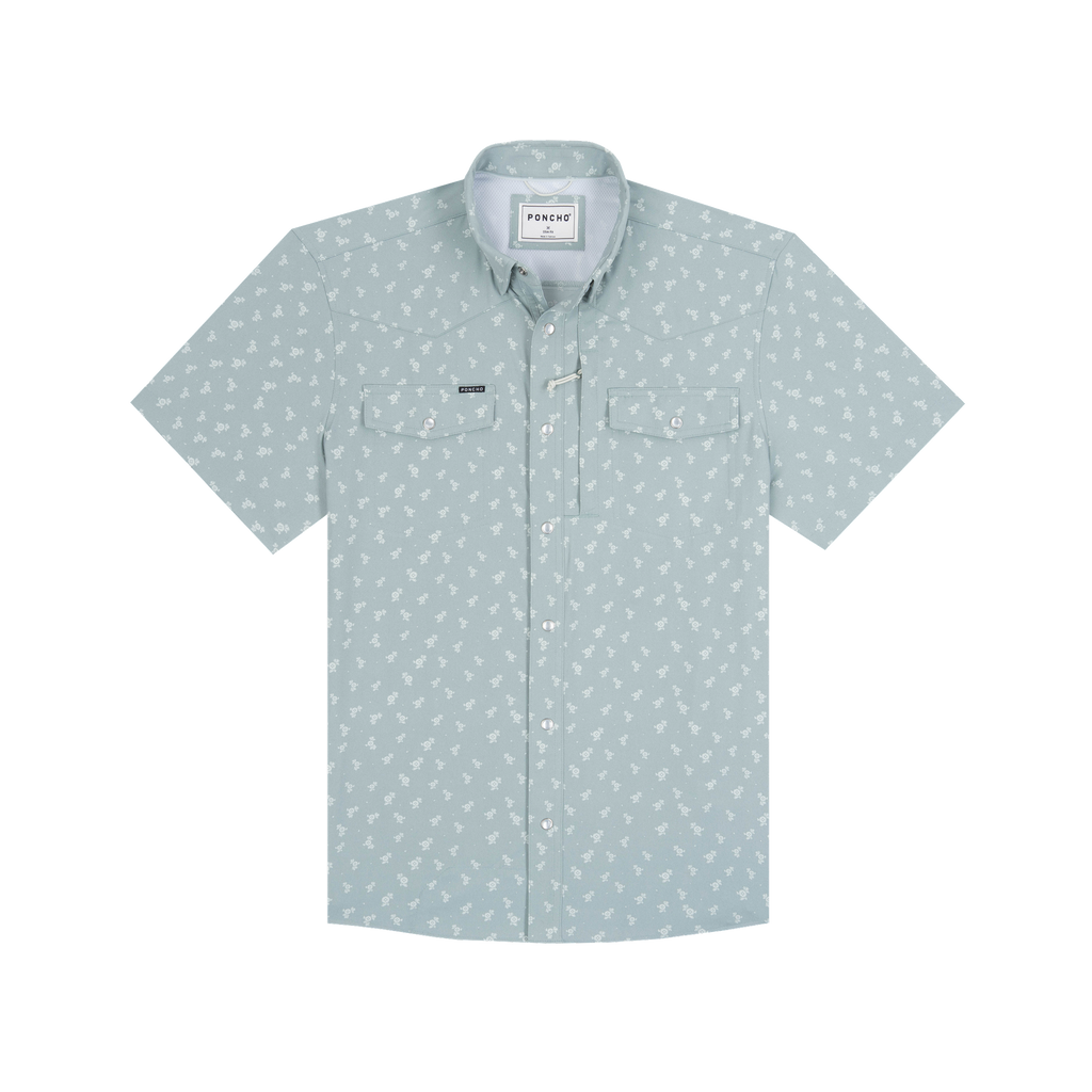 The Lupine Western Short Sleeve - Blue Yellowstone Flower Print