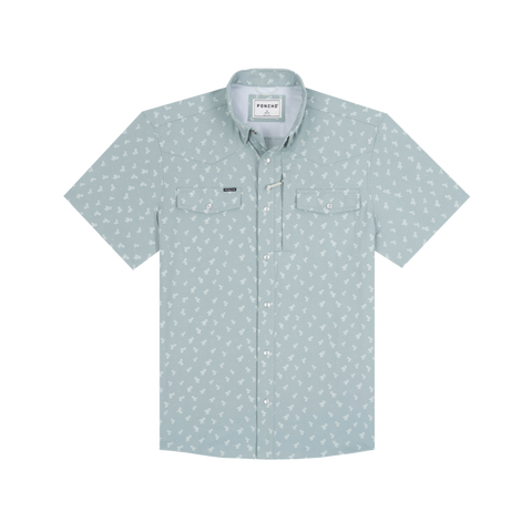 The Lupine Western Short Sleeve - Blue Yellowstone Flower Print