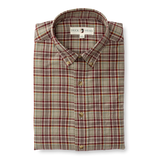 Westfall Plaid Cotton/Wool Twill Shirt - Tawny Port