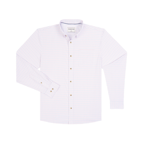 The Cabo Ultra-Lite Short Sleeve - Peach Plaid