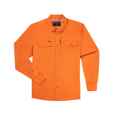 The Dick Cheney Western Tuff-Thread Long Sleeve - Blaze Orange