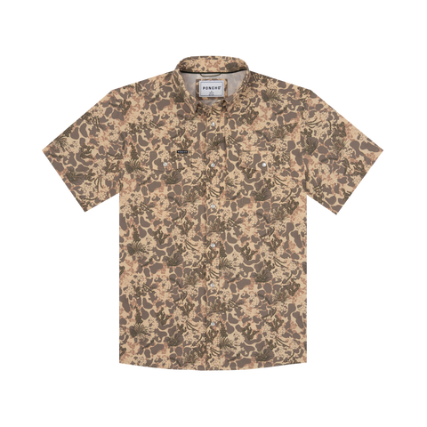 The Abilene Western Short Sleeve - Dark South Texas Print