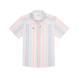The Home Sweet Home Western Short Sleeve - Tan/Red/Blue Stripe