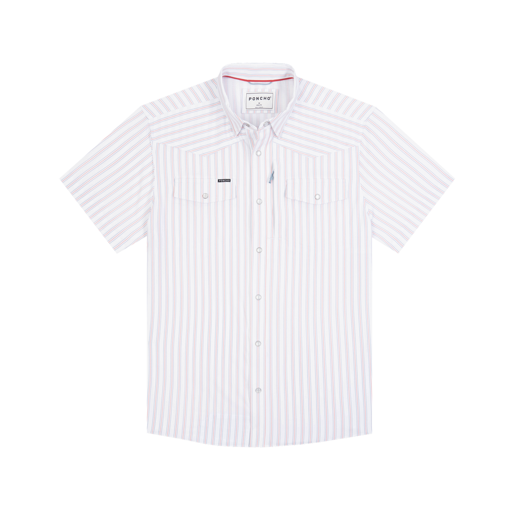 The Old Glory Western Short Sleeve - Red/White/Blue Vertical Stripe