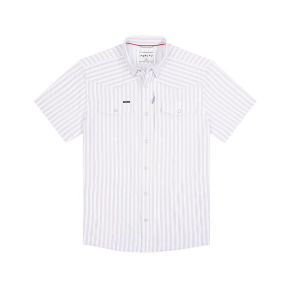 The Old Glory Western Short Sleeve - Red/White/Blue Vertical Stripe