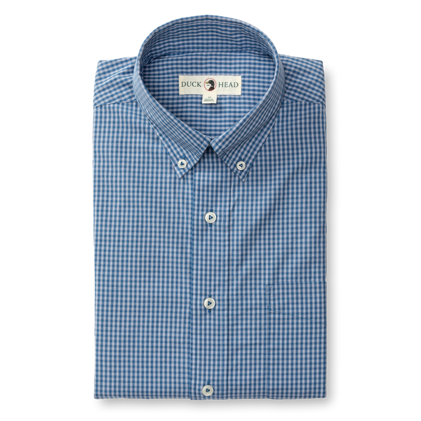 Fuller Plaid Cotton Poplin Sport Shirt - Varsity Blue