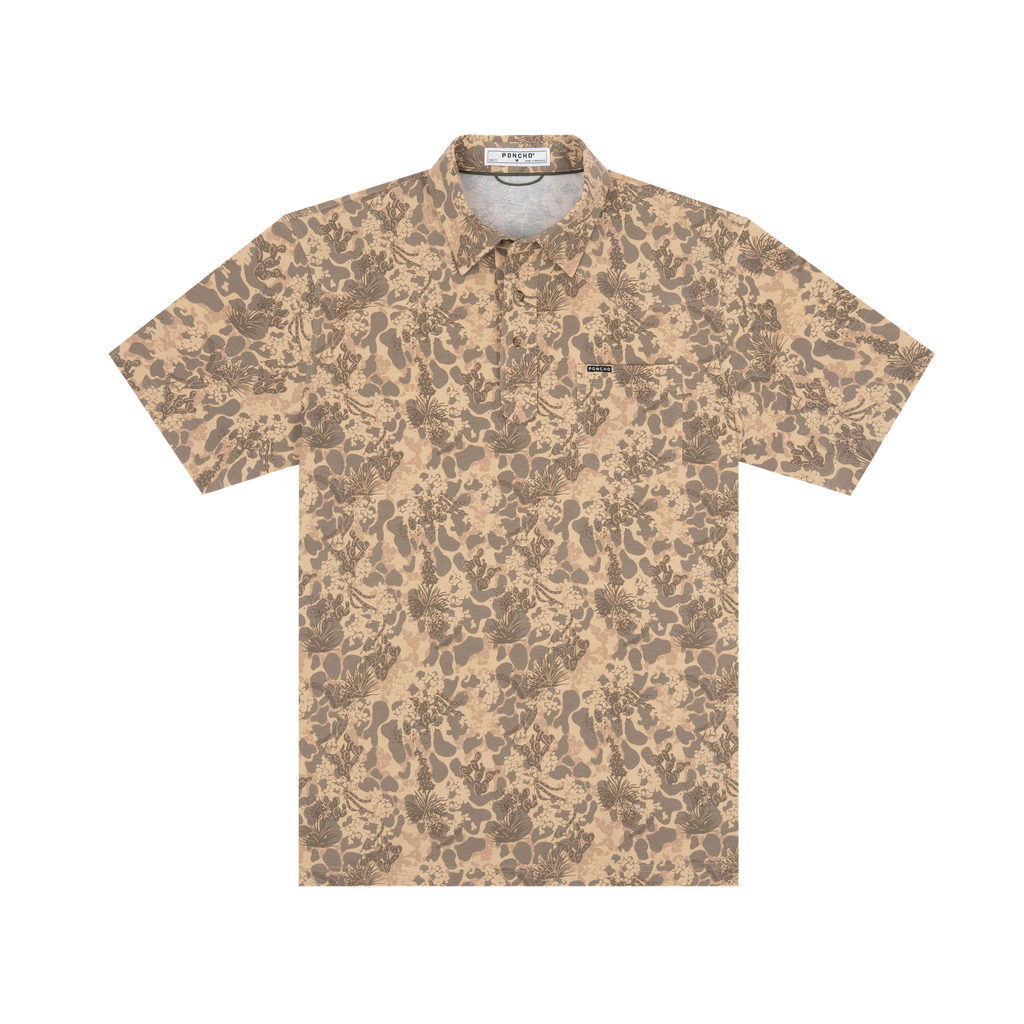 The Armadillo Western Field Polo - Dark South Texas Print