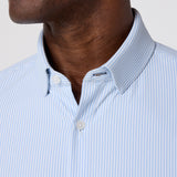 Leeward Button Down Shirt - Bel Air Blue Banker Stripe