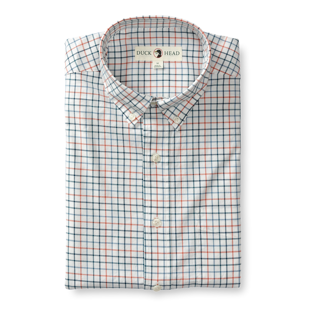 Joyner Plaid Cotton Twill Sport Shirt - Mirror Lake Blue