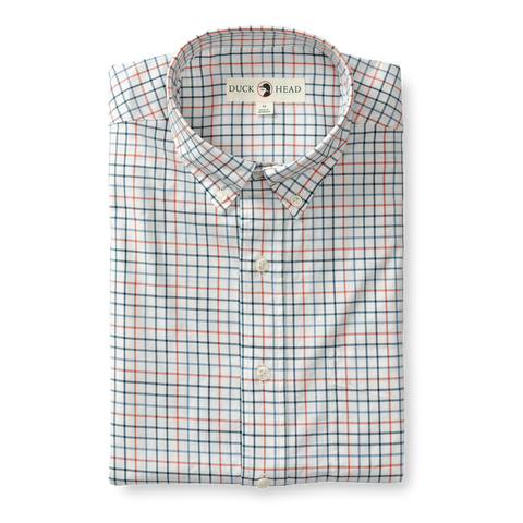 Joyner Plaid Cotton Twill Sport Shirt - Mirror Lake Blue