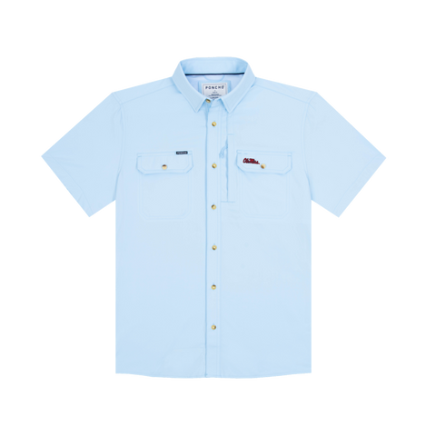 The Grove Original Short Sleeve - Light Blue Ole Miss Logo