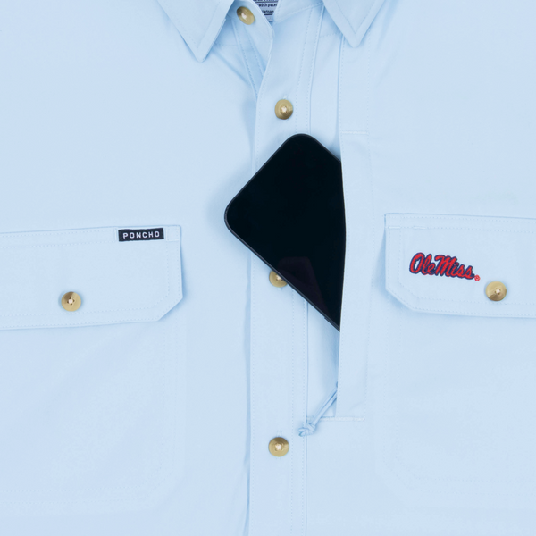 The Grove Original Short Sleeve - Light Blue Ole Miss Logo