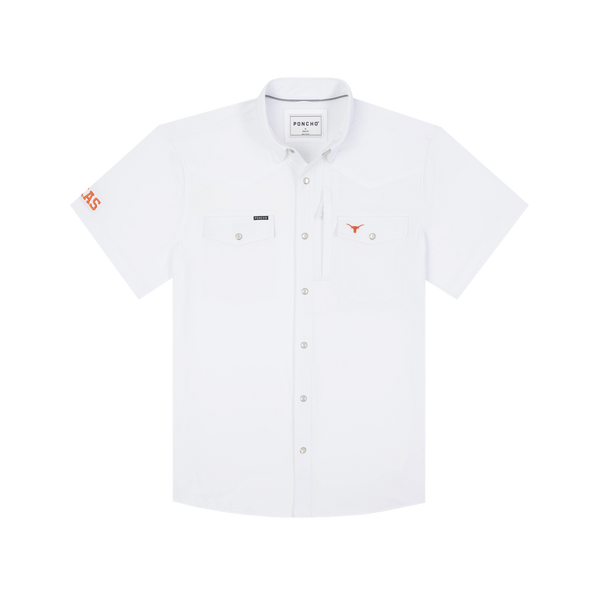 The Stay Late Western Short Sleeve - White UT Logo