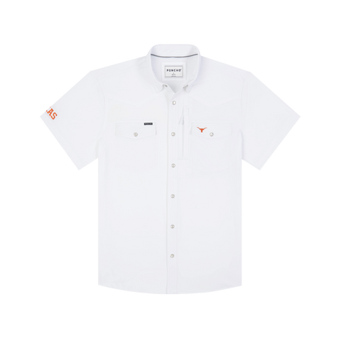 The Stay Late Western Short Sleeve - White UT Logo