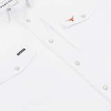The Stay Late Western Short Sleeve - White UT Logo