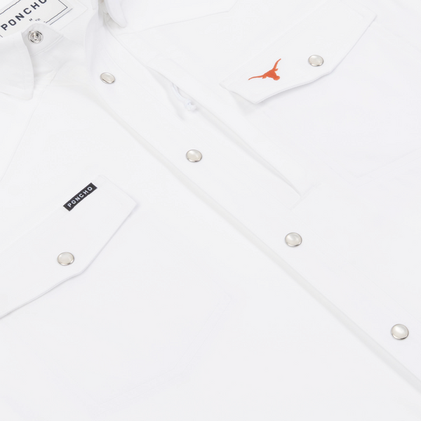 The Stay Late Western Short Sleeve - White UT Logo