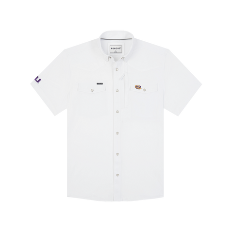 The Eye of the Tiger Western Short Sleeve - White LSU Logo