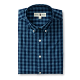 Felton Plaid Cotton Indigo Sport Shirt - Navy