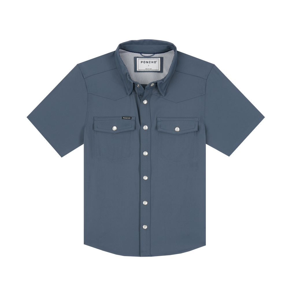 Youth Sardine Western Short Sleeve - Slate Blue