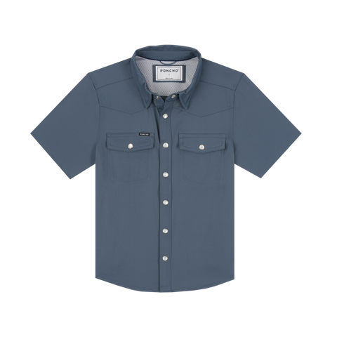 Youth Sardine Western Short Sleeve - Slate Blue