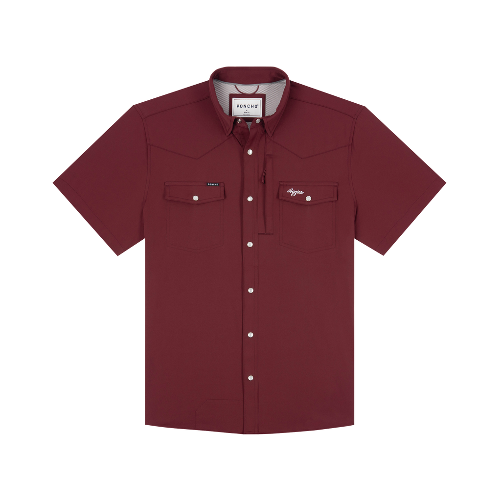 The Aggie Western Short Sleeve - Maroon A&M Logo