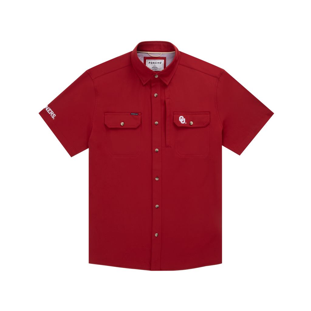 The Boomer Original Short Sleeve - Red OU Embroidery
