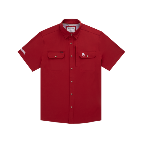 The Boomer Original Short Sleeve - Red OU Embroidery