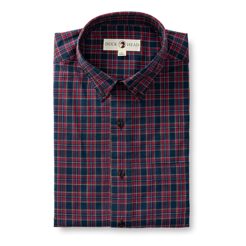 Akins Plaid Cotton Slub Sport Shirt - Mirror Lake Blue