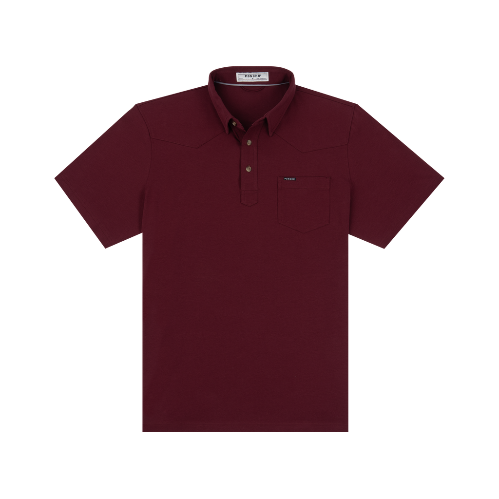 The Gridiron Western Field Polo - Maroon