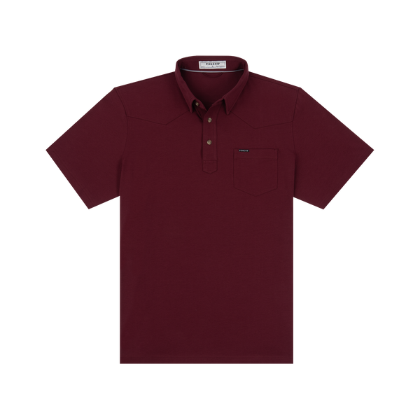 The Gridiron Western Field Polo - Maroon