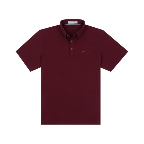 The Gridiron Western Field Polo - Maroon