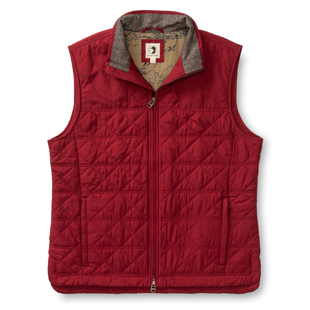 Fremont Performance Quilted Vest - Deep Red