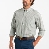 Stirling Plaid Cotton Poplin Sport Shirt - Deep Lichen Olive