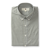 Stirling Plaid Cotton Poplin Sport Shirt - Deep Lichen Olive