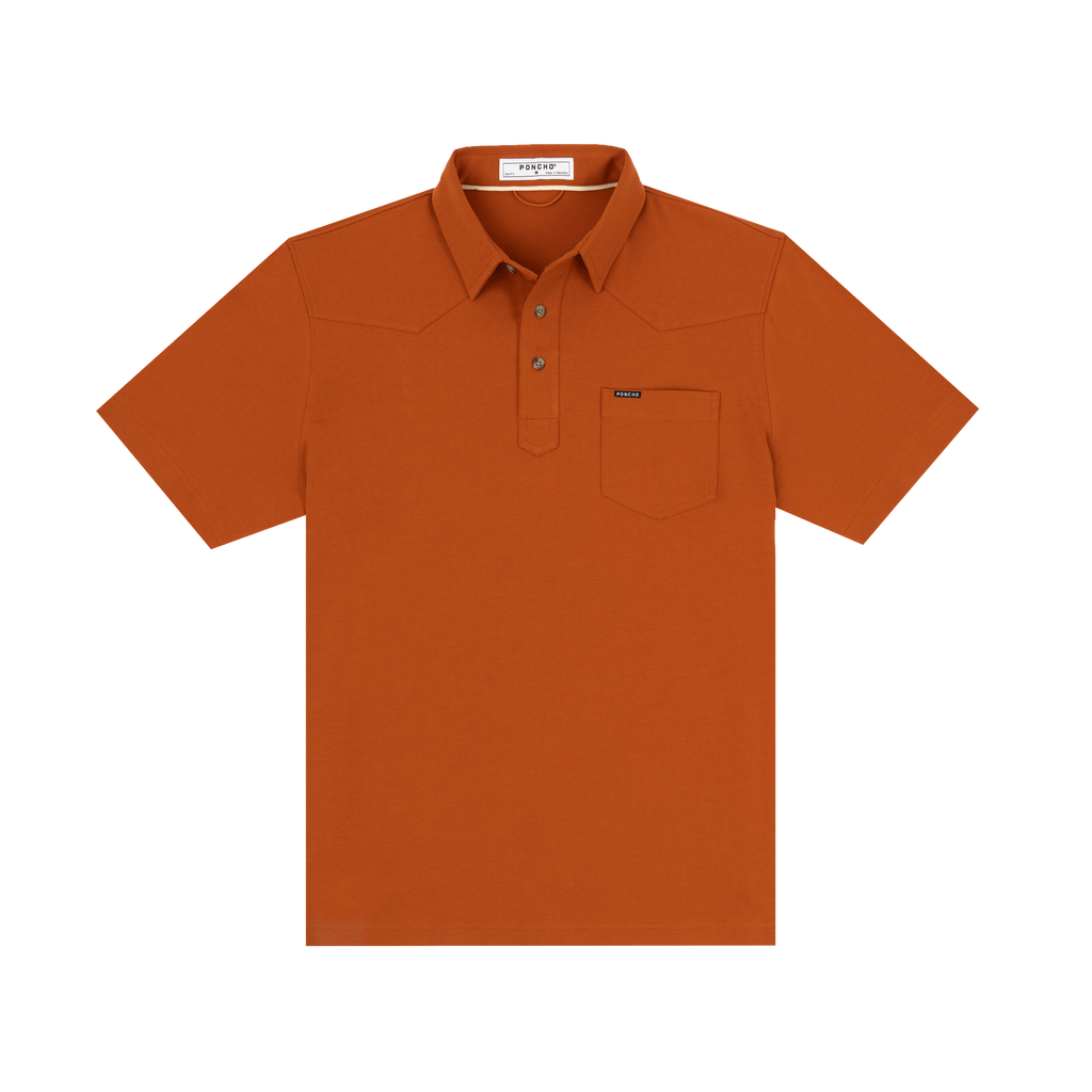 The Speedway Western Field Polo - Burnt Orange