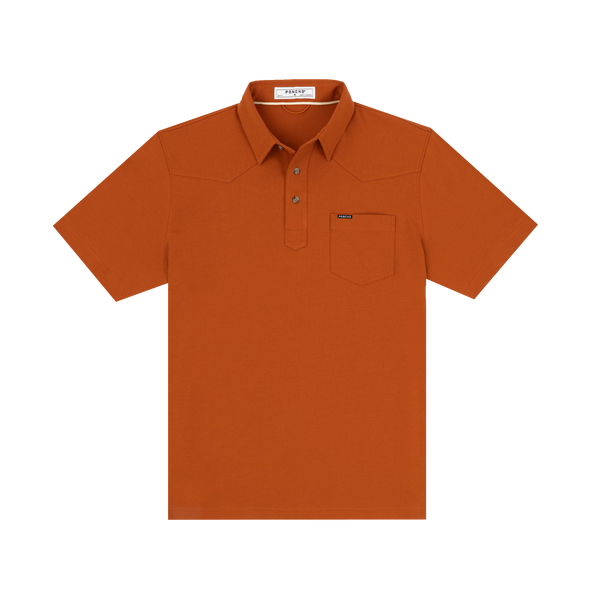 The Speedway Western Field Polo - Burnt Orange